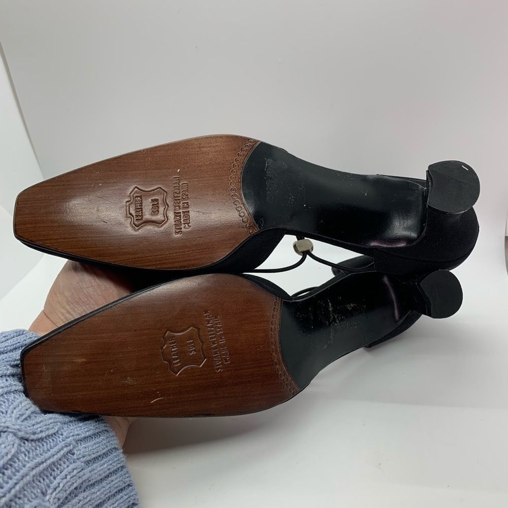 Stuart Weitzman Black Event Heels With Crystal - image 8